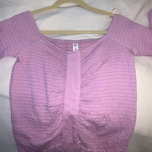 BP off the shoulder lilac top